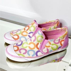 Authentic Coach slid on sneakers size 6